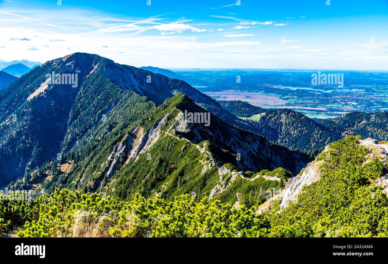 Blick vom herzogstand zum walchensee mit walchensee Fotos und
