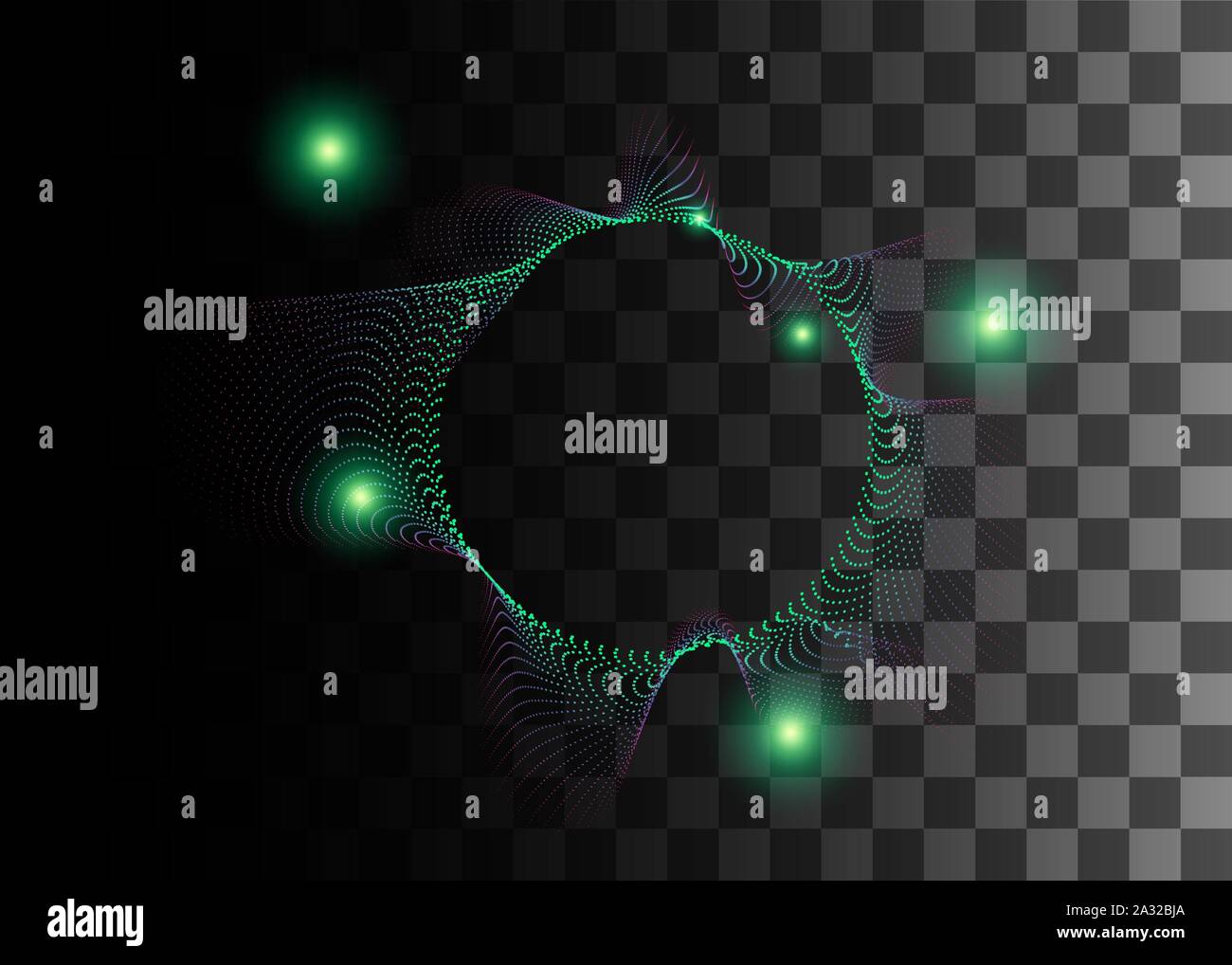 Abstrakte Element der Gestaltung Farbe grün Effekt Vector Illustration auf transparenten Hintergrund. Stock Vektor