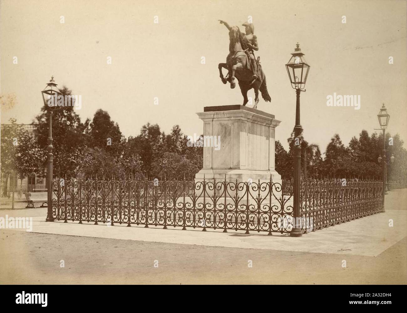 En bronce Estatua del General San Martín (Junior, 1876). Stockfoto