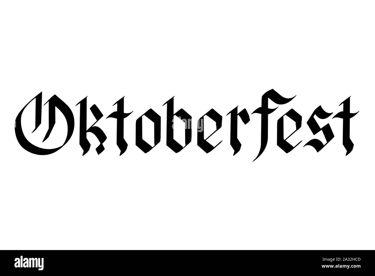 Oktoberfest schrift Kalligraphie Schrift, Symbol Stock-Vektorgrafik - Alamy