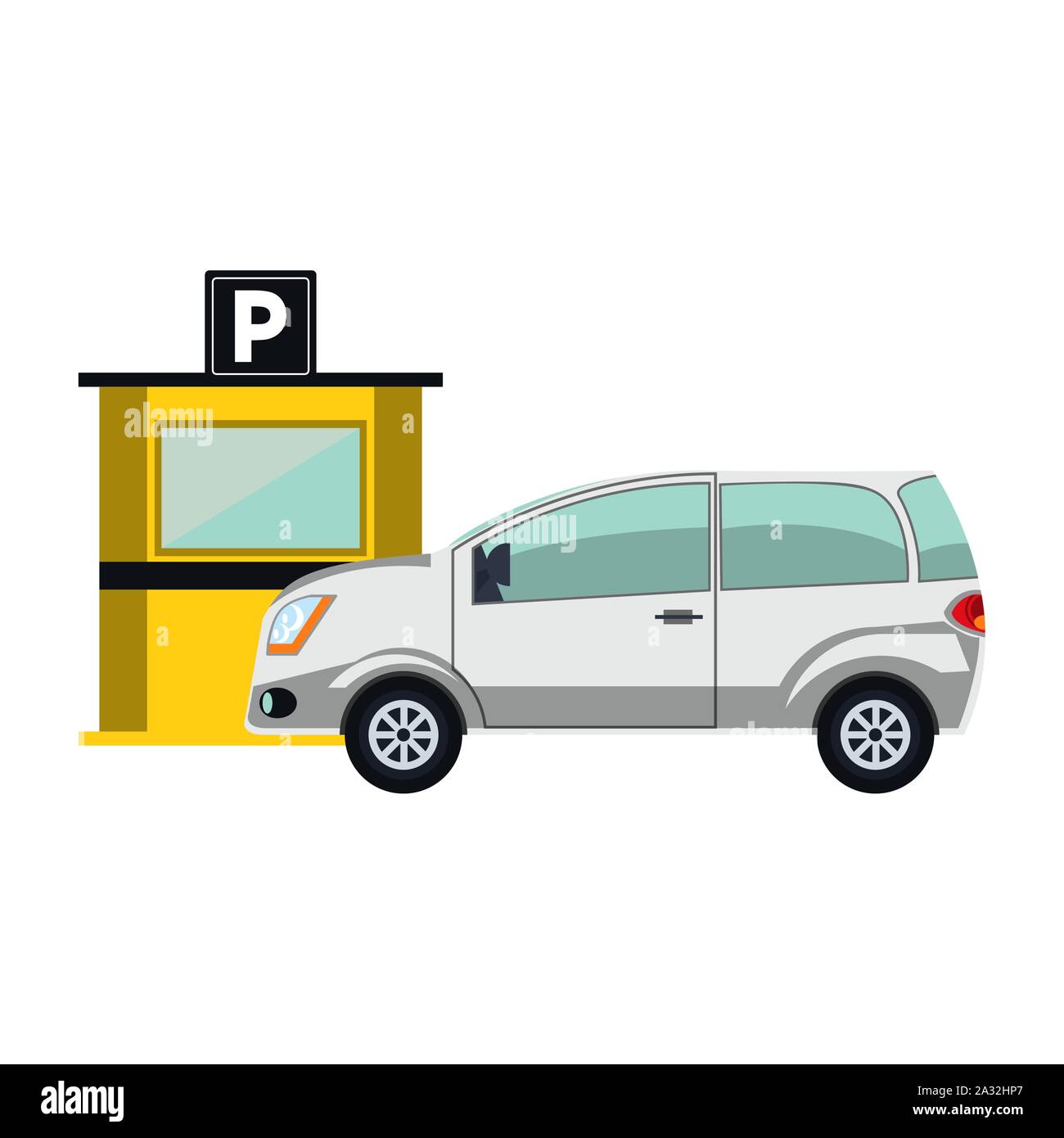 Parkplatz Toll Booth design Stock Vektor