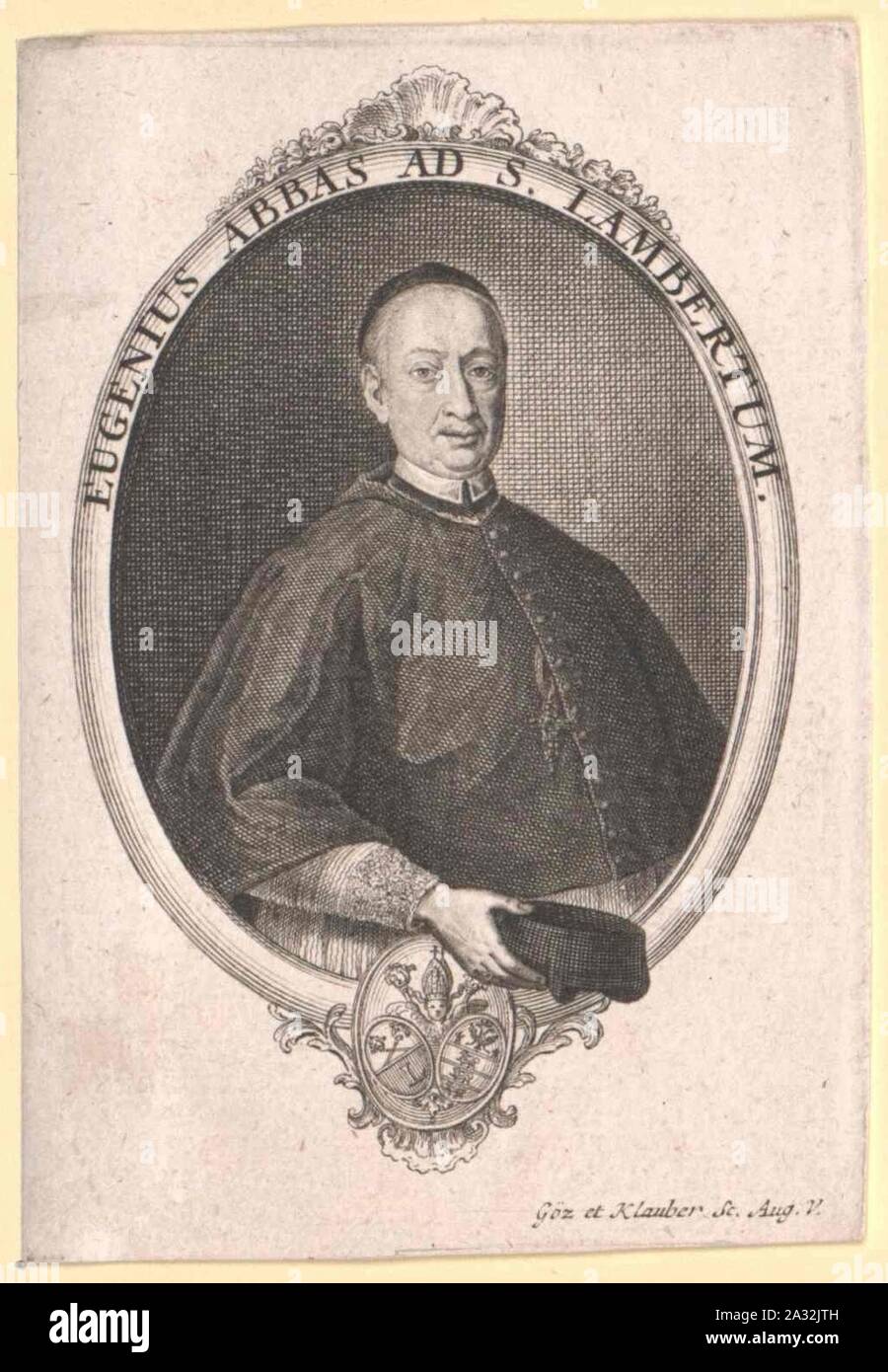 Eugen Graf Inzaghi (1689–1760) von Göz et Klauber Stockfoto