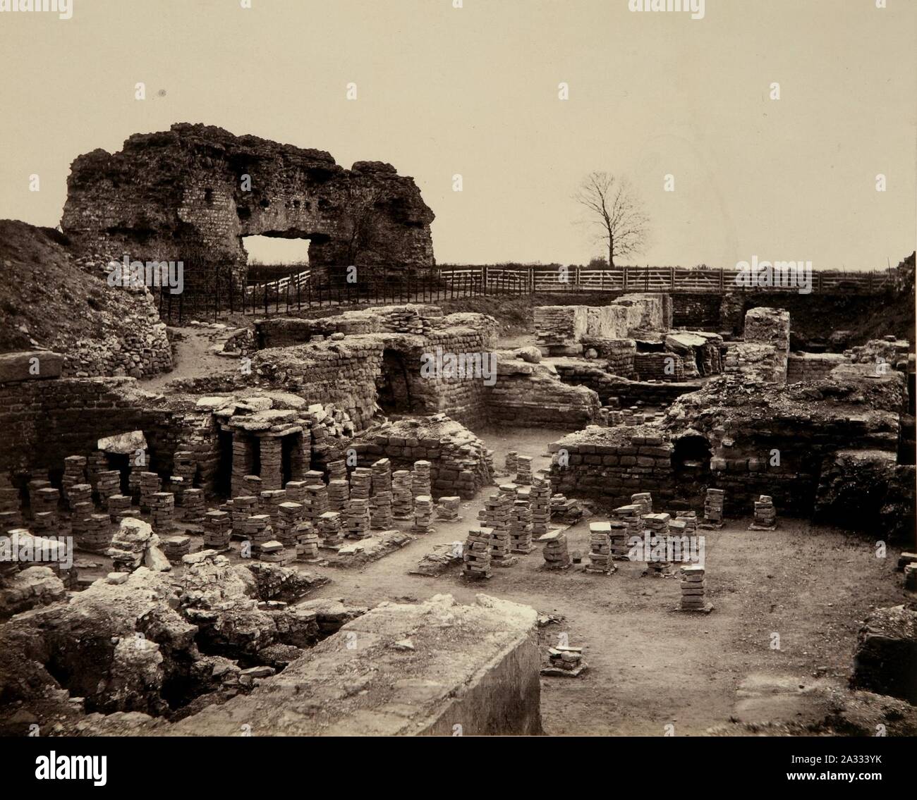 Ausgrabungen in Uriconium von Francis Bedford. Stockfoto