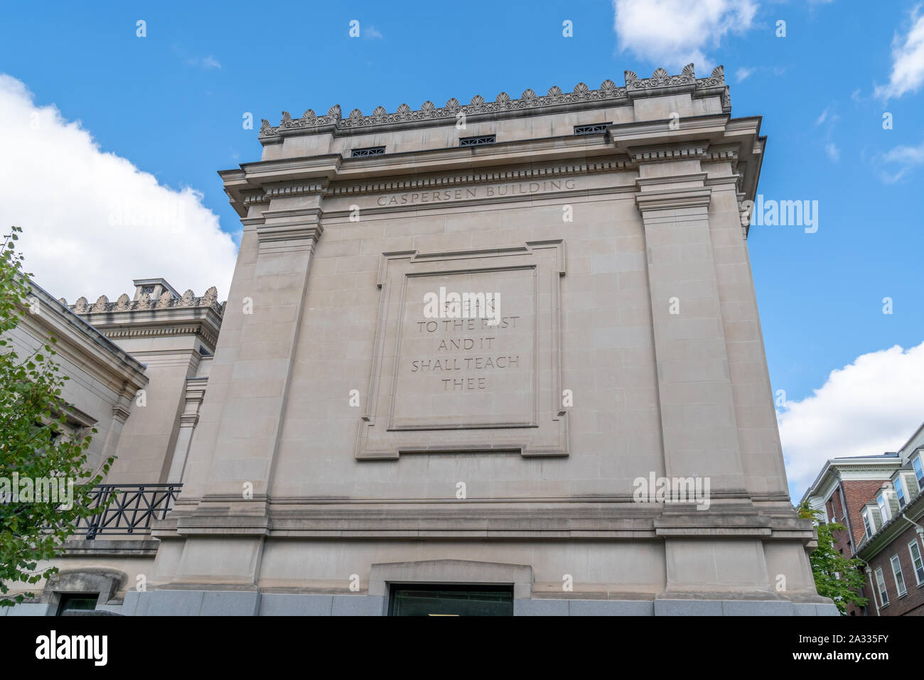 PROVIDENCE, Rhode Island/USA - 30. SEPTEMBER 2019: Die caspersen Gebäude auf dem Campus der Brown University. Stockfoto