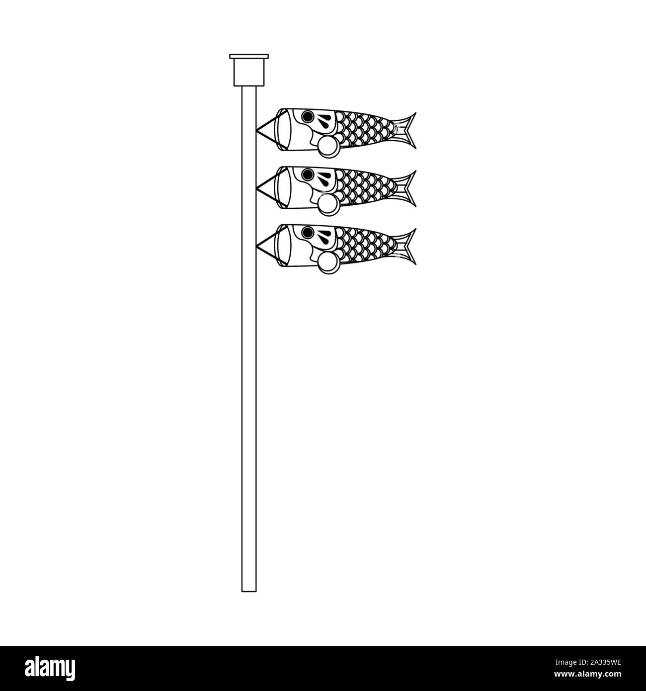 Japanische koinobori Flagge design Stock Vektor