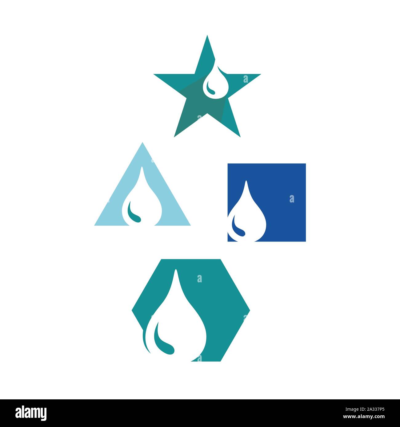 Öl Wassertropfen Logo Design vector Symbol das Symbol einer Flüssigkeit symbol Abbildung Stock Vektor