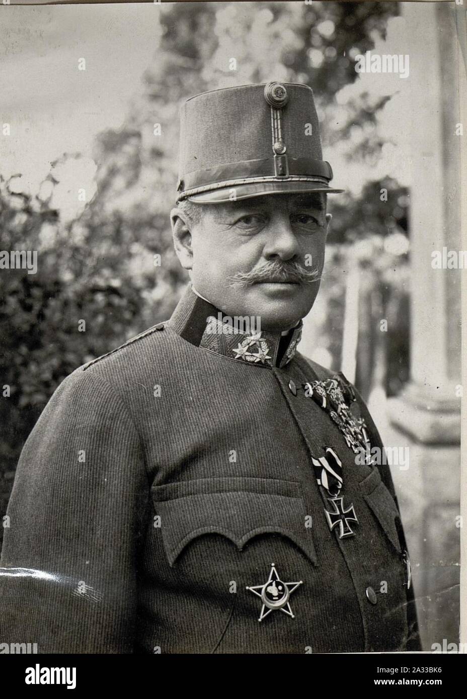 Exzellenz Firma FZM Viktor Graf v. Scheuchenstuel Kommandanten der 11. Armee, Trient Stockfoto