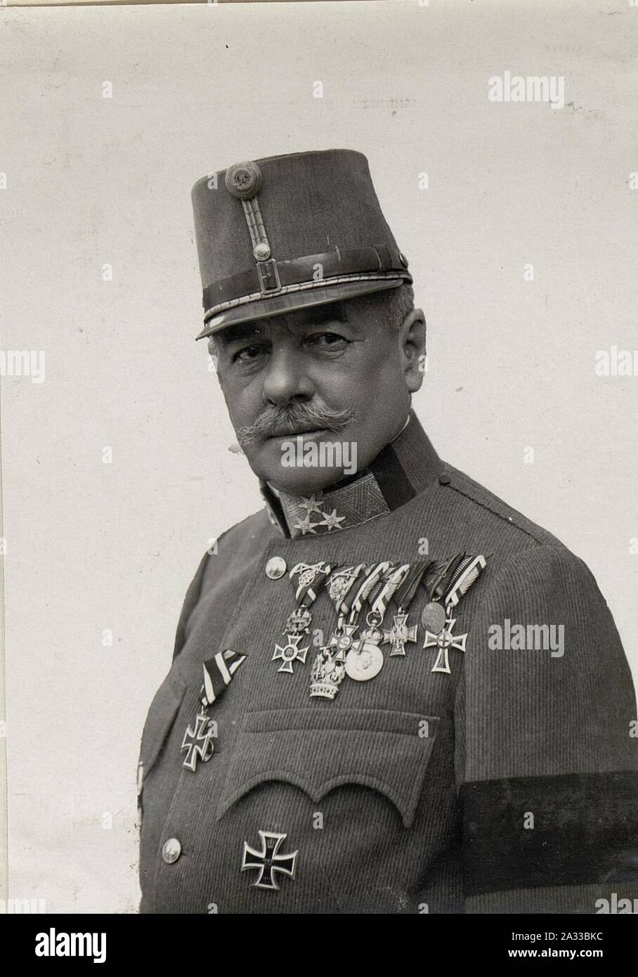 Exzellenz Firma FZM Viktor Graf v. Scheuchenstuel Kommandanten der 11. Armee, Trient Stockfoto