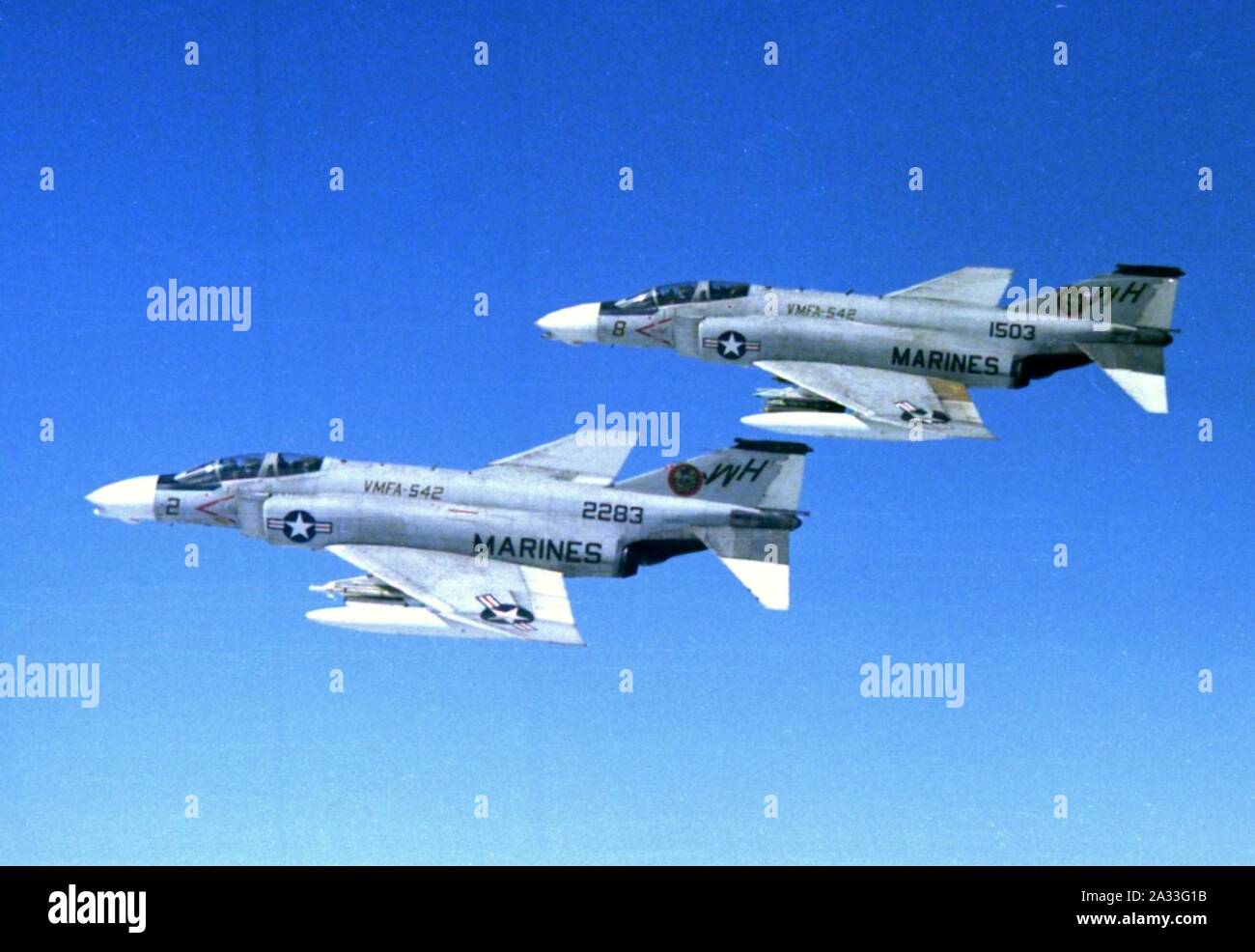 F-4 Bs VMFA-542 Vietnam Jan 1969. Stockfoto