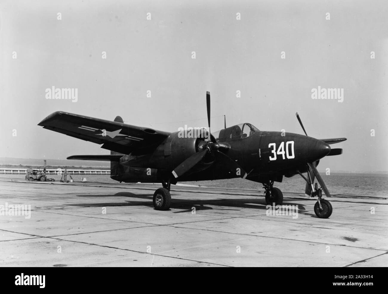 F7F-2D Tigercat mit NAS Patuxent River im September 1948. Stockfoto