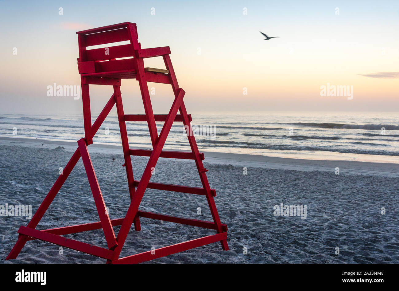 Schönen beachscape Ansicht kurz vor Sonnenaufgang in Jacksonville Beach, Florida. (USA) Stockfoto