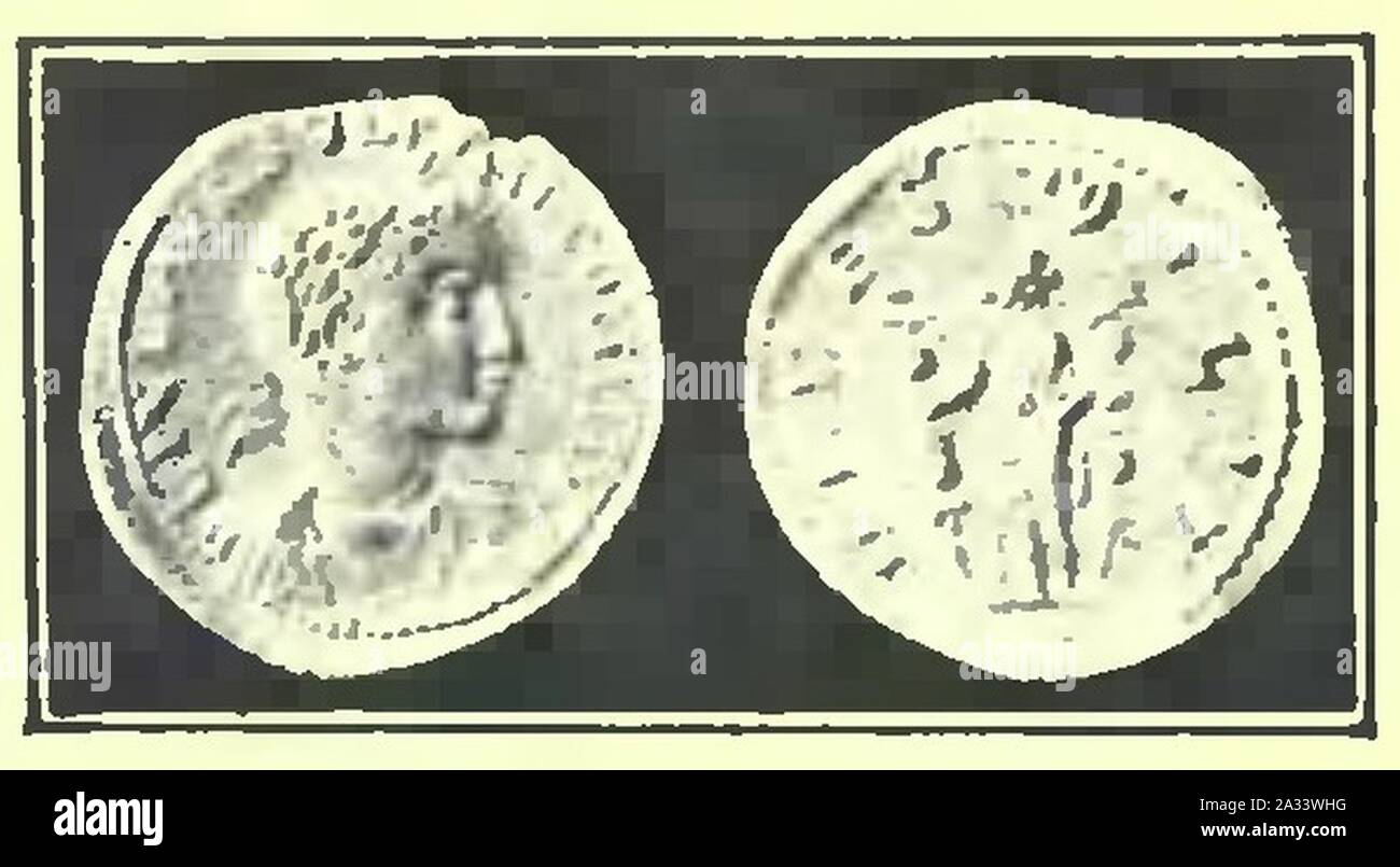 Falsa moneta Rivista Italiana di Numismatica 1895 (Seite 452). Stockfoto
