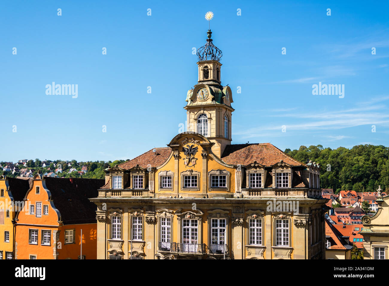 Rathaus Schwäbisch Hall Stockfoto