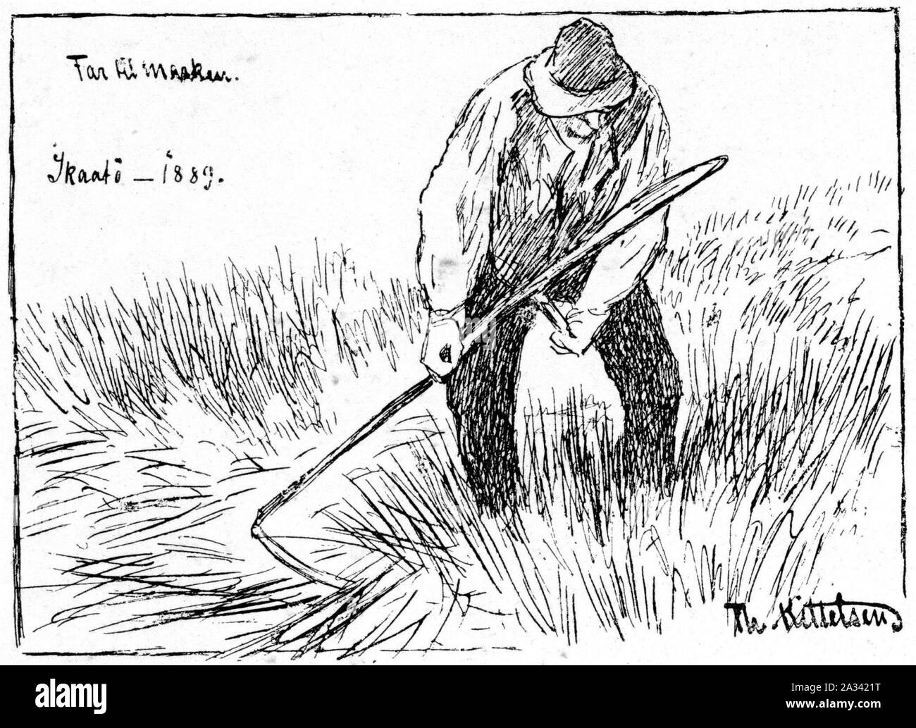 Weit til Marken - Vater des Feldes. Stockfoto