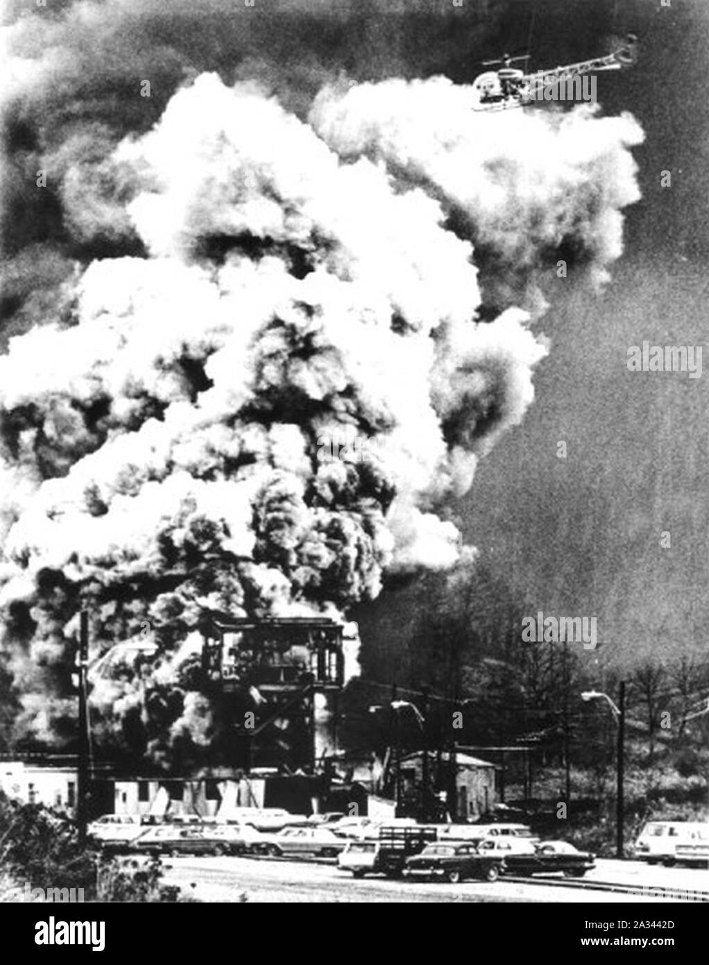 Farmington-Mine - Disaster - Rauch. Stockfoto