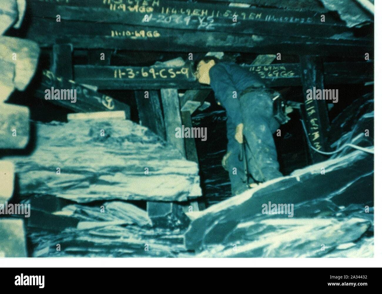 Farmington-Mine - Disaster - Schaden. Stockfoto