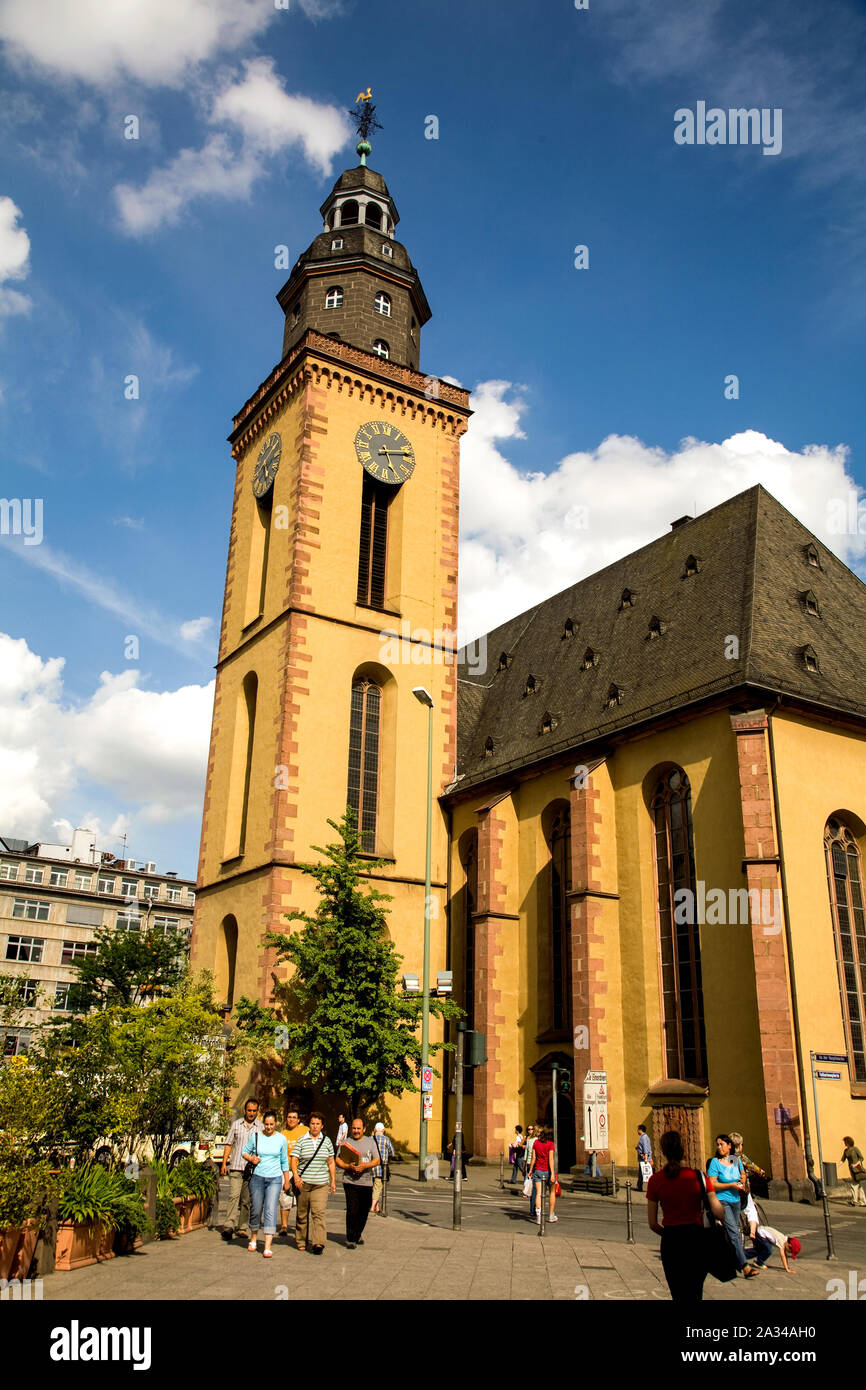 Die Kirche St. Katharina (Katharinenkirche), die im Jahre 1681 geweiht wurde. Frankfurt am Main Deutschland Stockfoto