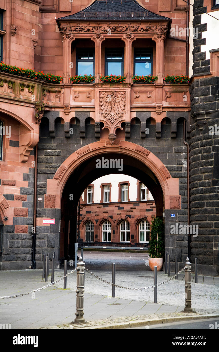 Historische Gebäude in der Römerberg Stadtteil von Frankfurt am Main Deutschland Stockfoto