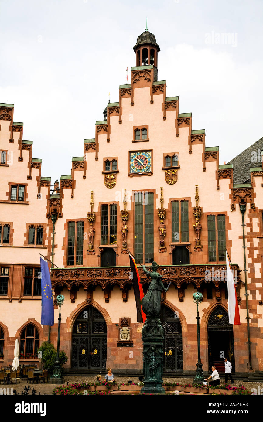 Das Rathaus (City Hall) hat als das Rathaus der Stadt Frankfurt seit 1405 serviert. Frankfurt am Main Deutschland Stockfoto