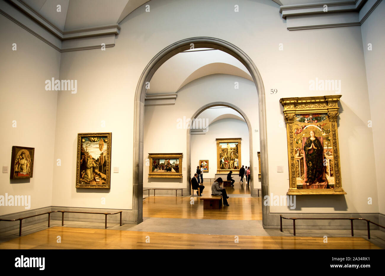Innen in der National Portrait Gallery, London, Vereinigtes Königreich Stockfoto