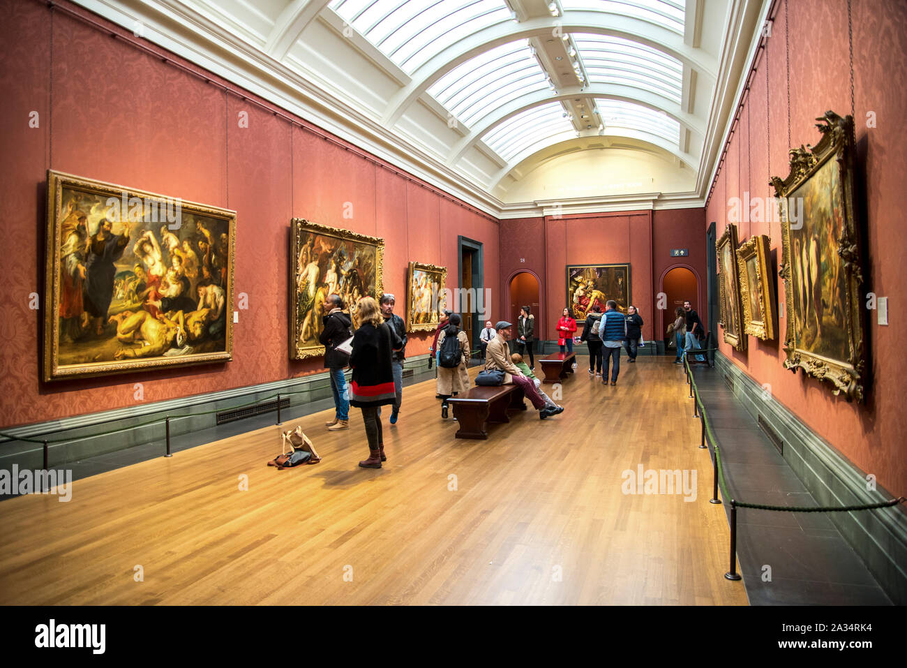 Eines der Zimmer in der National Portrait Gallery, London, Vereinigtes Königreich Stockfoto