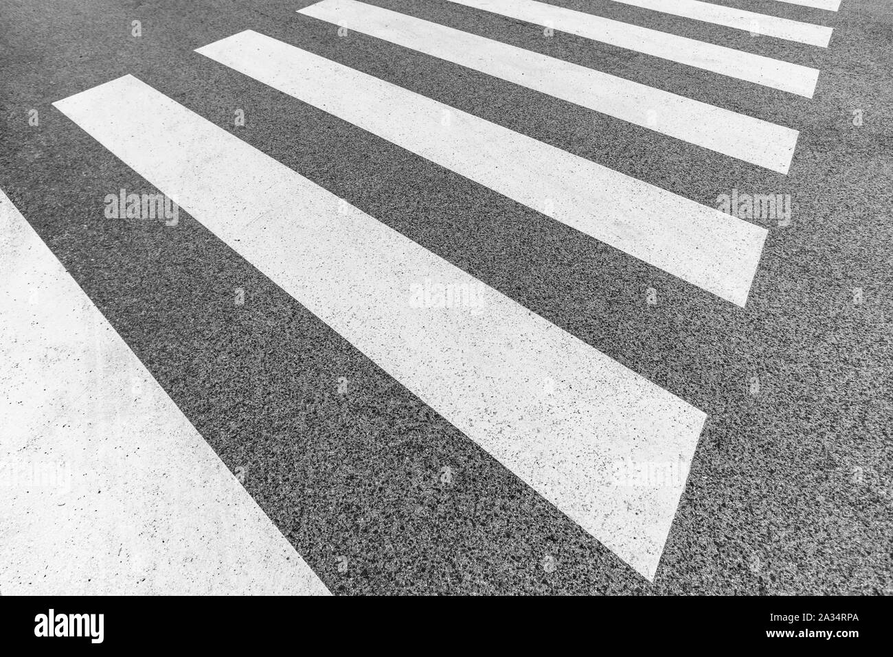 Fußgängerzone zebra auf der Straße. Stockfoto