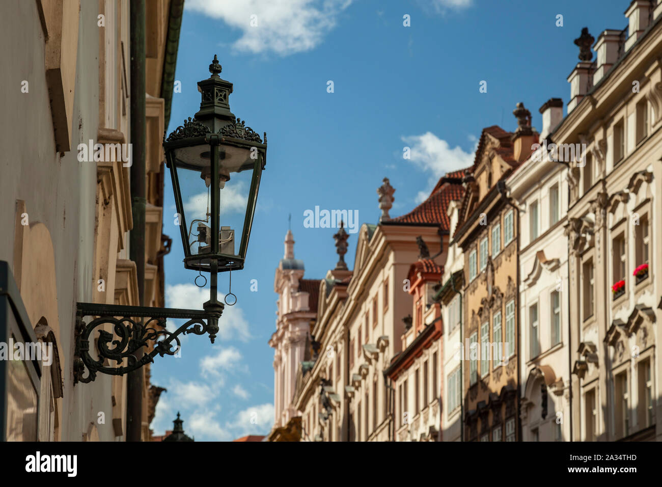 Herbstnachmittag in Mala Strana, Prag, Tschechische Republik. Stockfoto