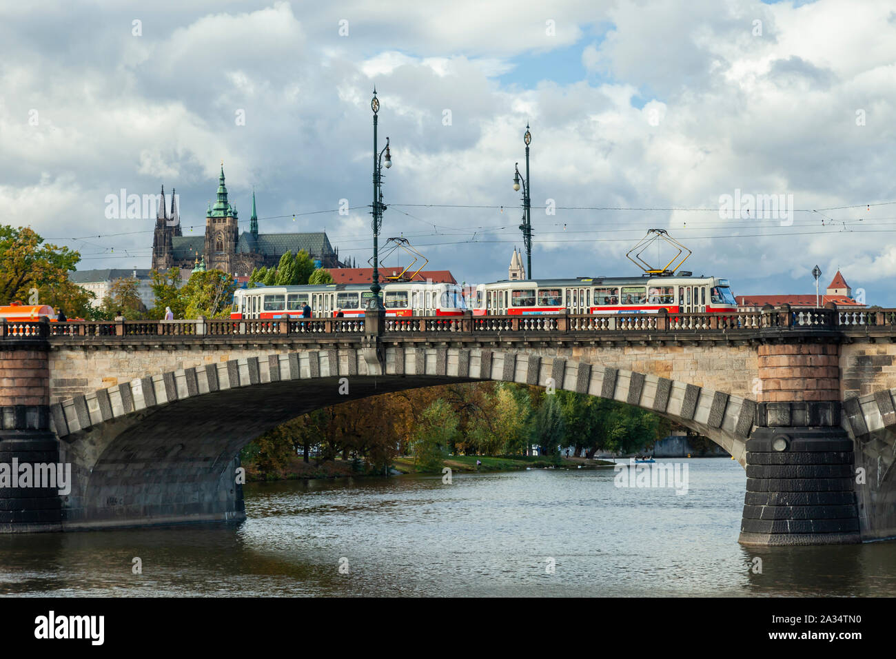 Legionen Brücke in Prag, Tschechische Republik. Stockfoto
