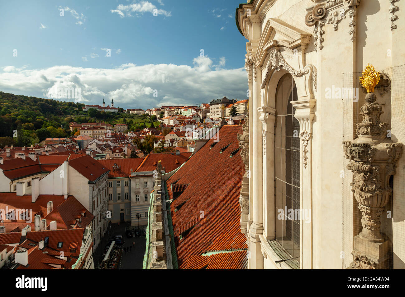 Herbstnachmittag in Mala Strana, Prag, Tschechische Republik. Stockfoto