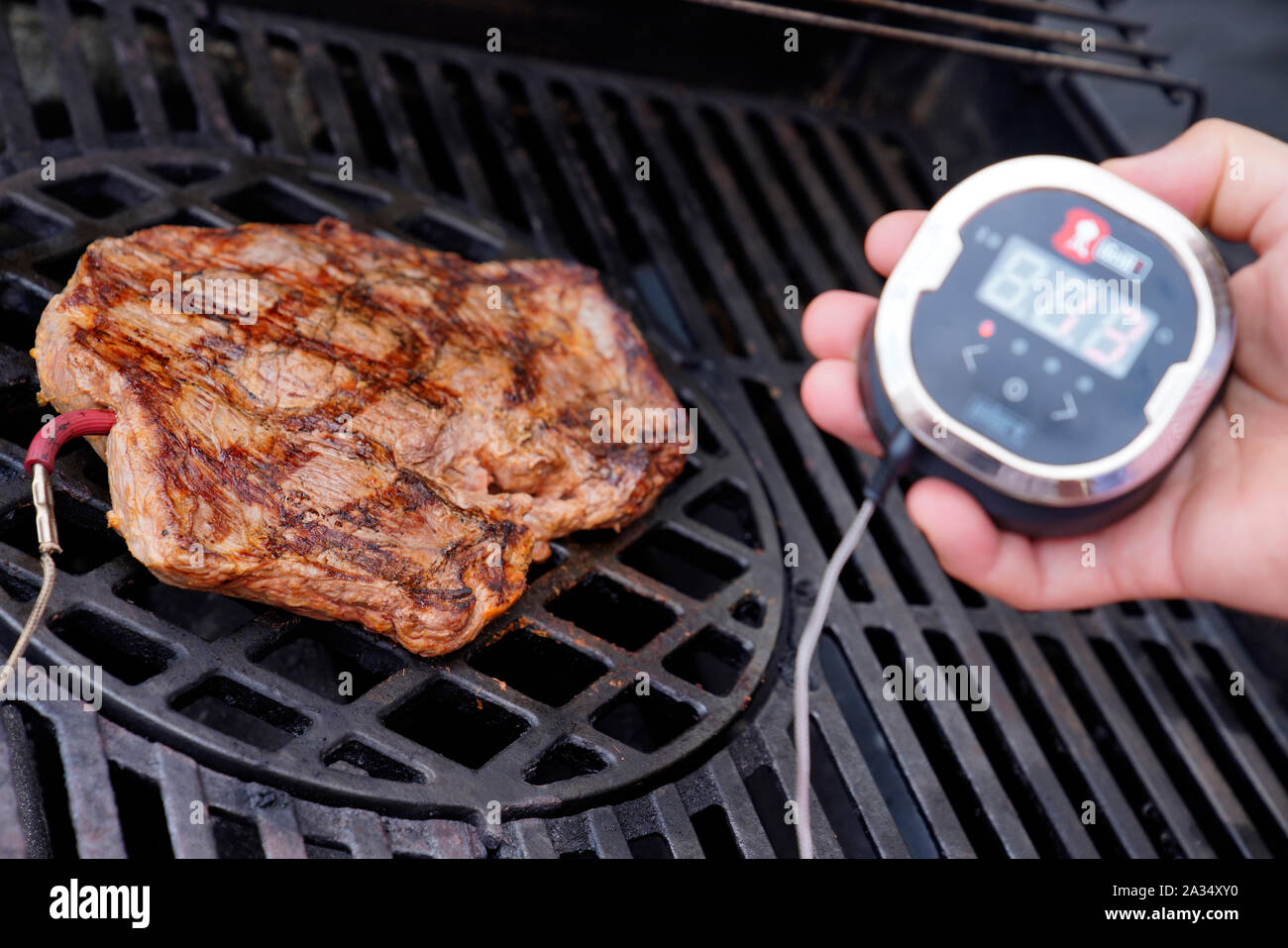 Rindfleisch Bauch Steak auf dem Grill Stockfoto