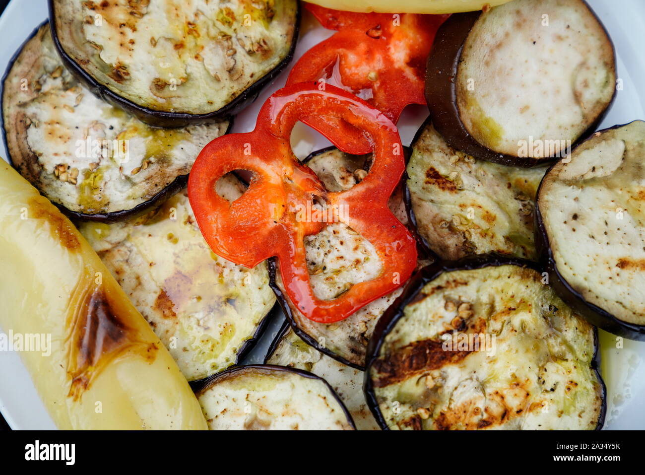 Gegrilltes Gemüse, Karlsbad, Tschechische Republik, Europa Stockfoto