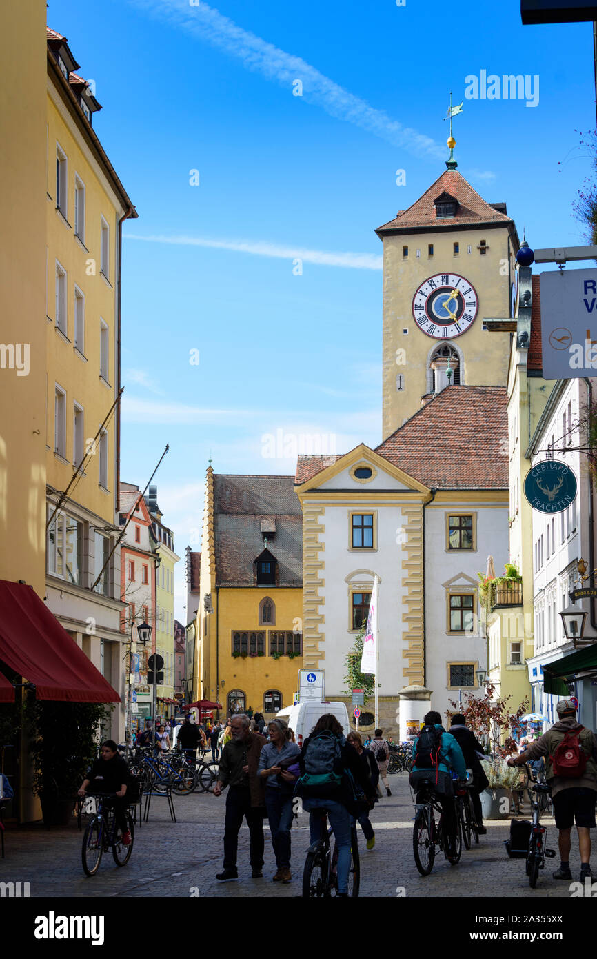 Regensburg: altes Rathaus, von immerwährender Reichstag (Reichstag, immerwährenden Reichstag zu Regensburg) in der Oberpfalz, Oberpfalz, Bayern, Bava Stockfoto