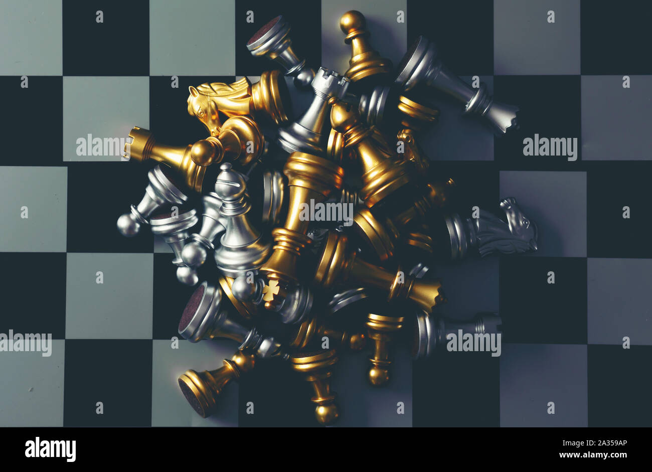 Schach Brettspiel Konzept für Wettbewerb und Strategie Stockfoto