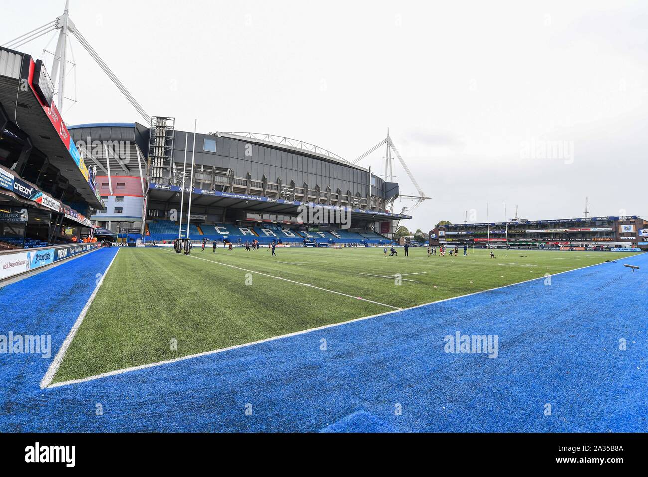 Cardiff, Großbritannien. 05. Okt 2019. Guinness PRO 14, Cardiff Blues v Edinburgh Rugby: Eine allgemeine Ansicht des Cardiff Arms Park, Heimat der Cardiff Blues Credit: Craig Thomas/News Bilder Credit: Aktuelles Bilder/Alamy leben Nachrichten Stockfoto