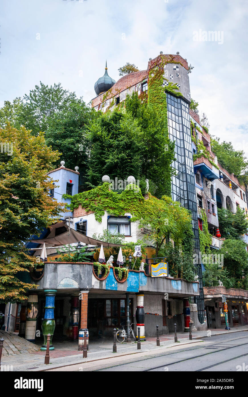 Die Ansicht des Hundertwasserhaus in der kegelgasse in Wien Wien, Österreich Stockfoto