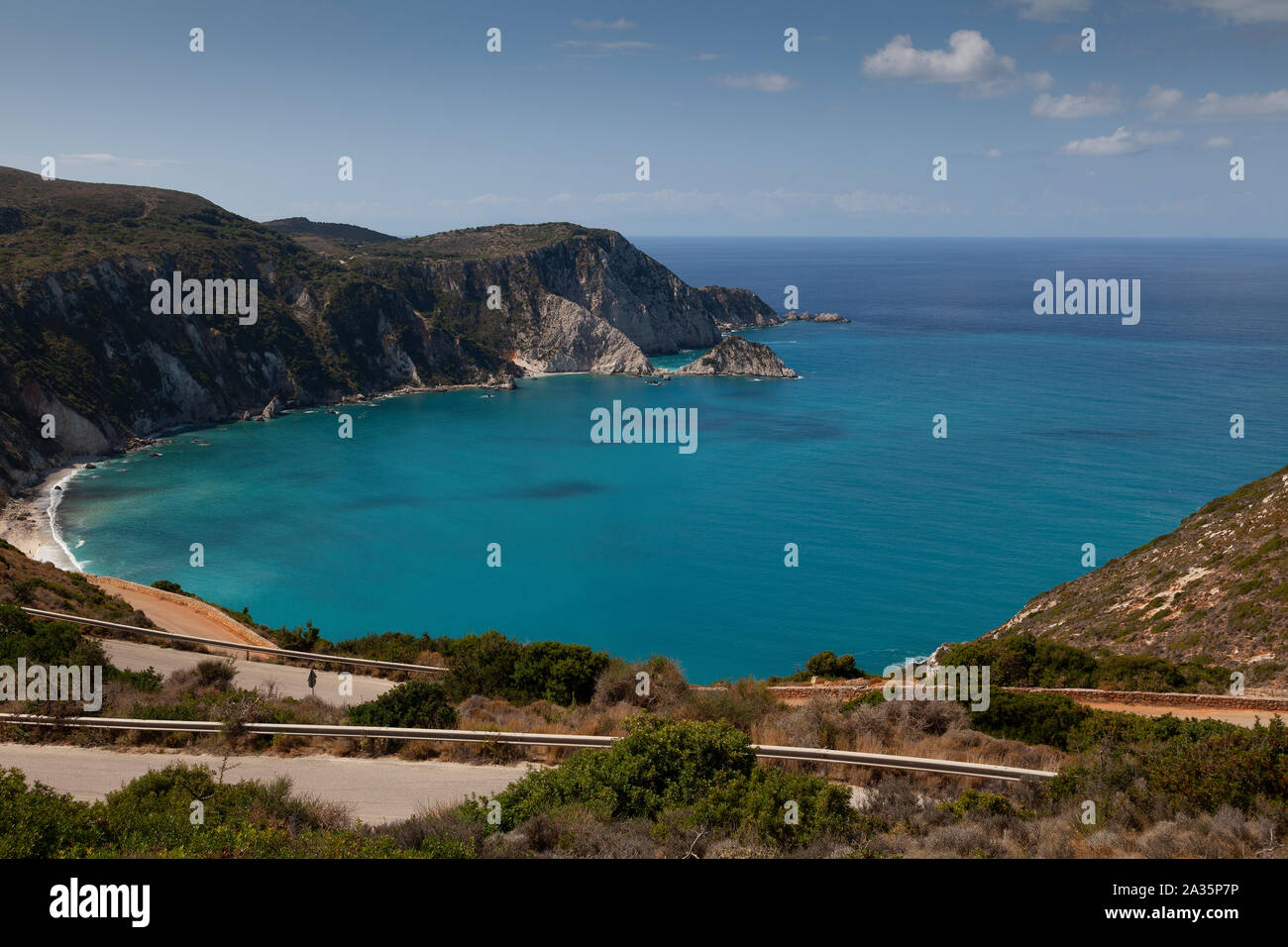 Petani Beach in Kefalonia Stockfoto