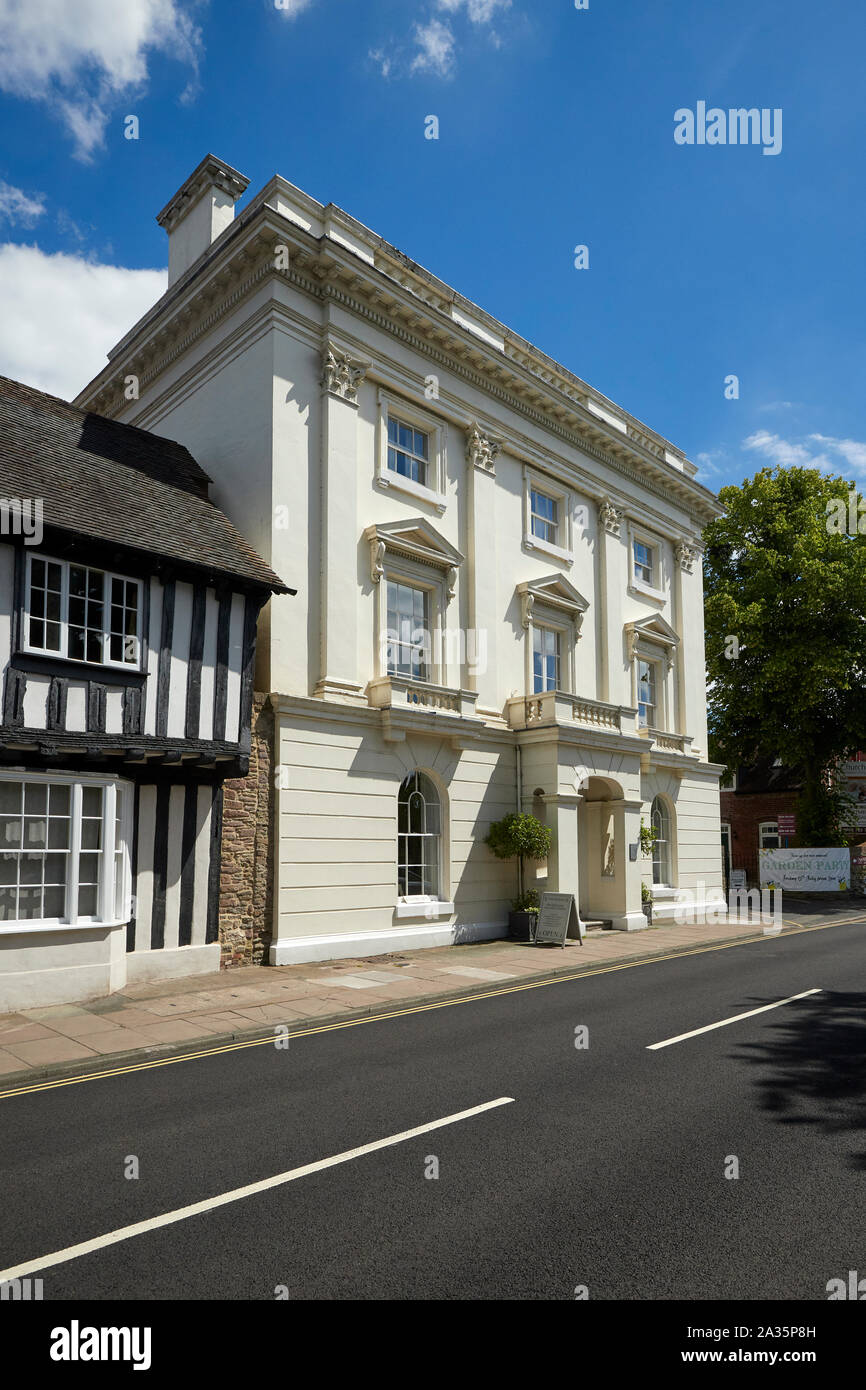 Altes Steinhaus Corve St Ludlow Shropshire West Midlands England Großbritannien Stockfoto