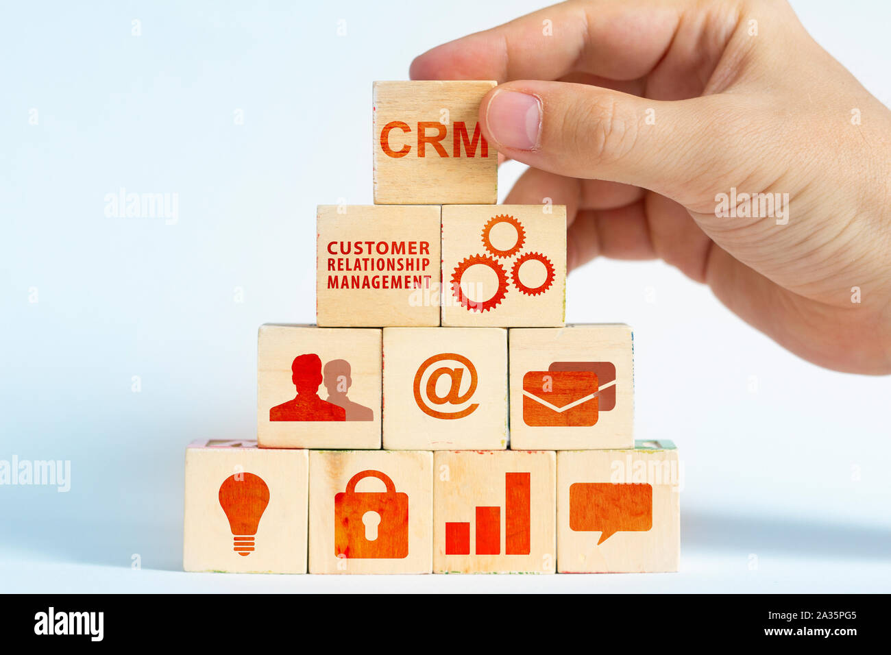 CRM Customer Relationship Management Konzept Stockfoto