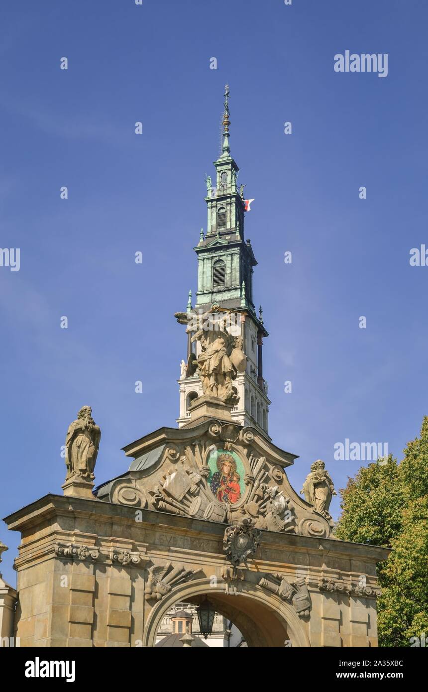 Tschenstochau, Polen - 15. September 2019: Die lubomirski Tor am Kloster Jasna Gora in Czestochowa, Polen. Stockfoto