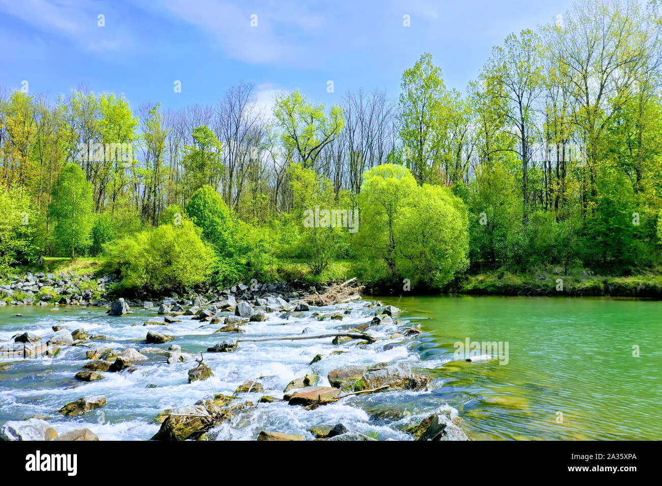 Die Iller Ein Fluss In Bayern Von Oben Stockfotografie Alamy