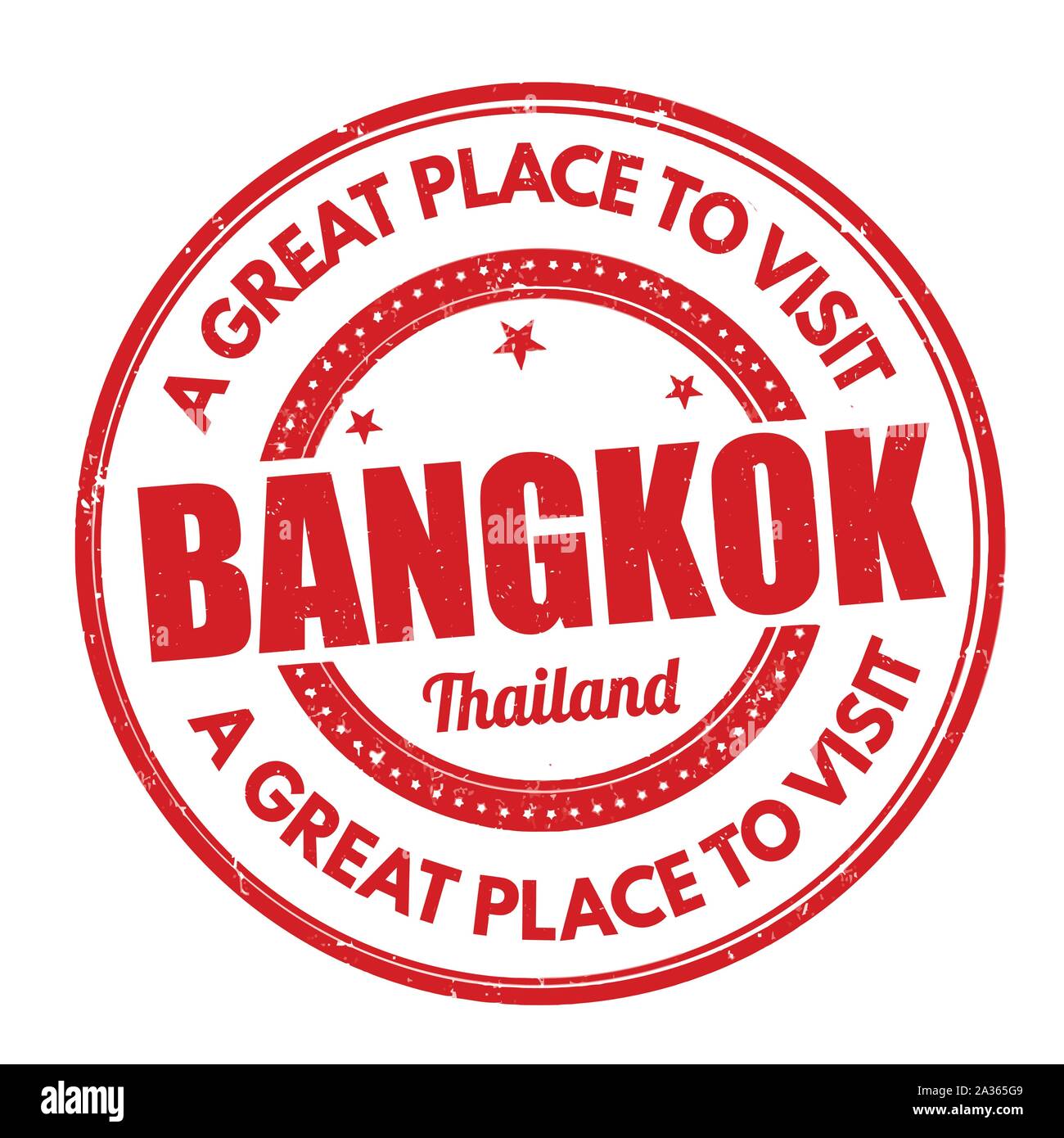Bangkok Zeichen oder Stempel auf weißem Hintergrund, Vector