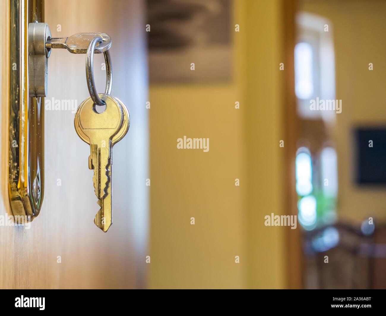 Neue Wohnung mit Schlüssel Stockfoto