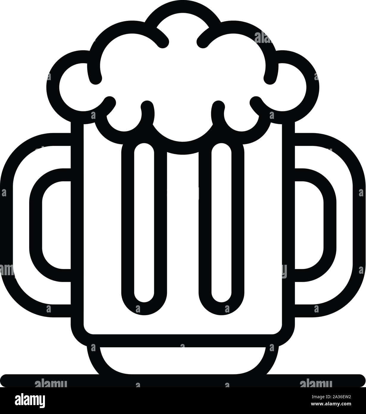 Männer Bierkrug Symbol, outline Style Stock Vektor