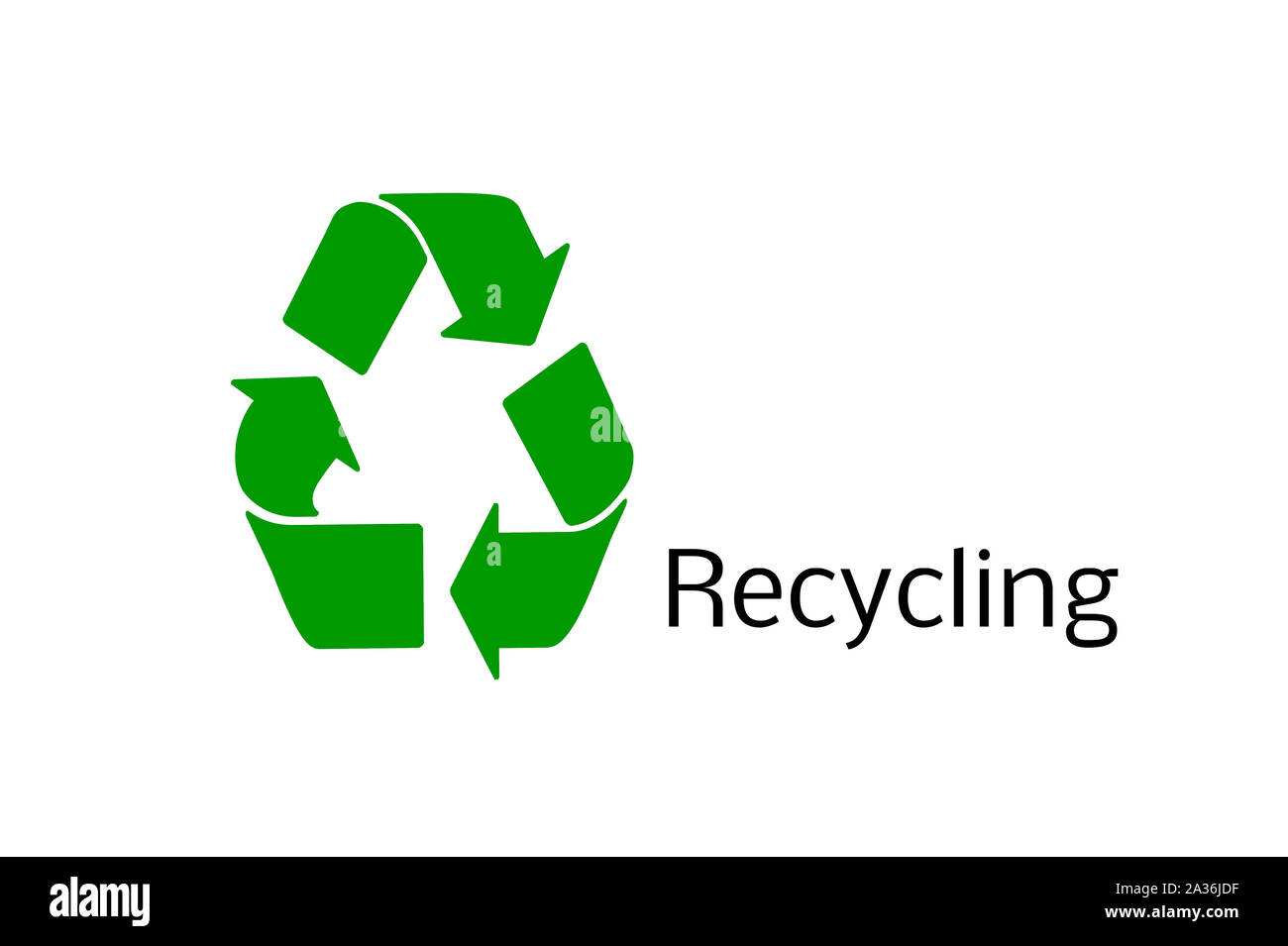 Recycling symbolisches Zeichen Stockfoto