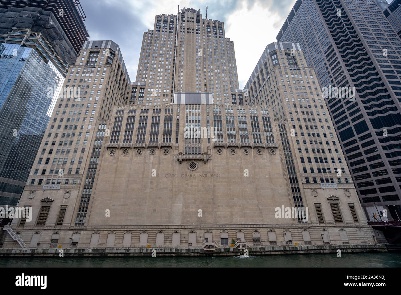 Chicago, Illinois, USA - Civic Opera Building Stockfoto