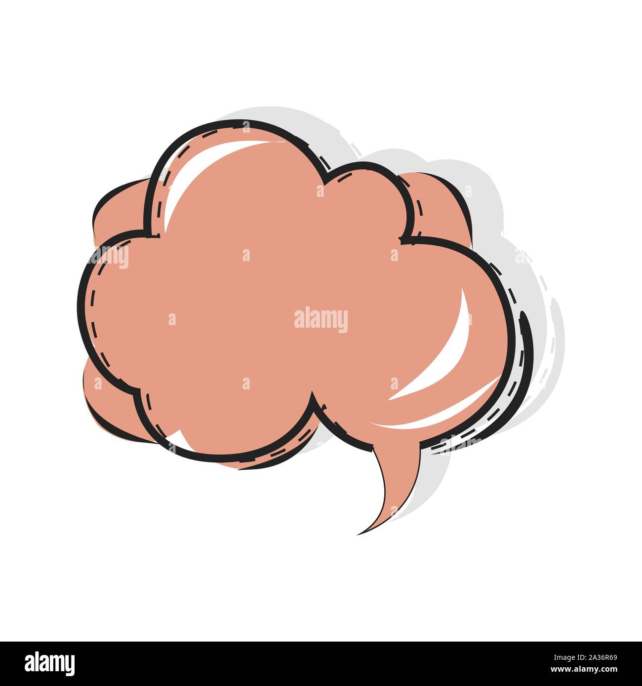 Pop Art Sprechblase, cartoon Comic. Cloud für Gedanken und komische Rede im Pop Art Stil, Magazin Diskussion Skizze illustration Vektor Stock Vektor