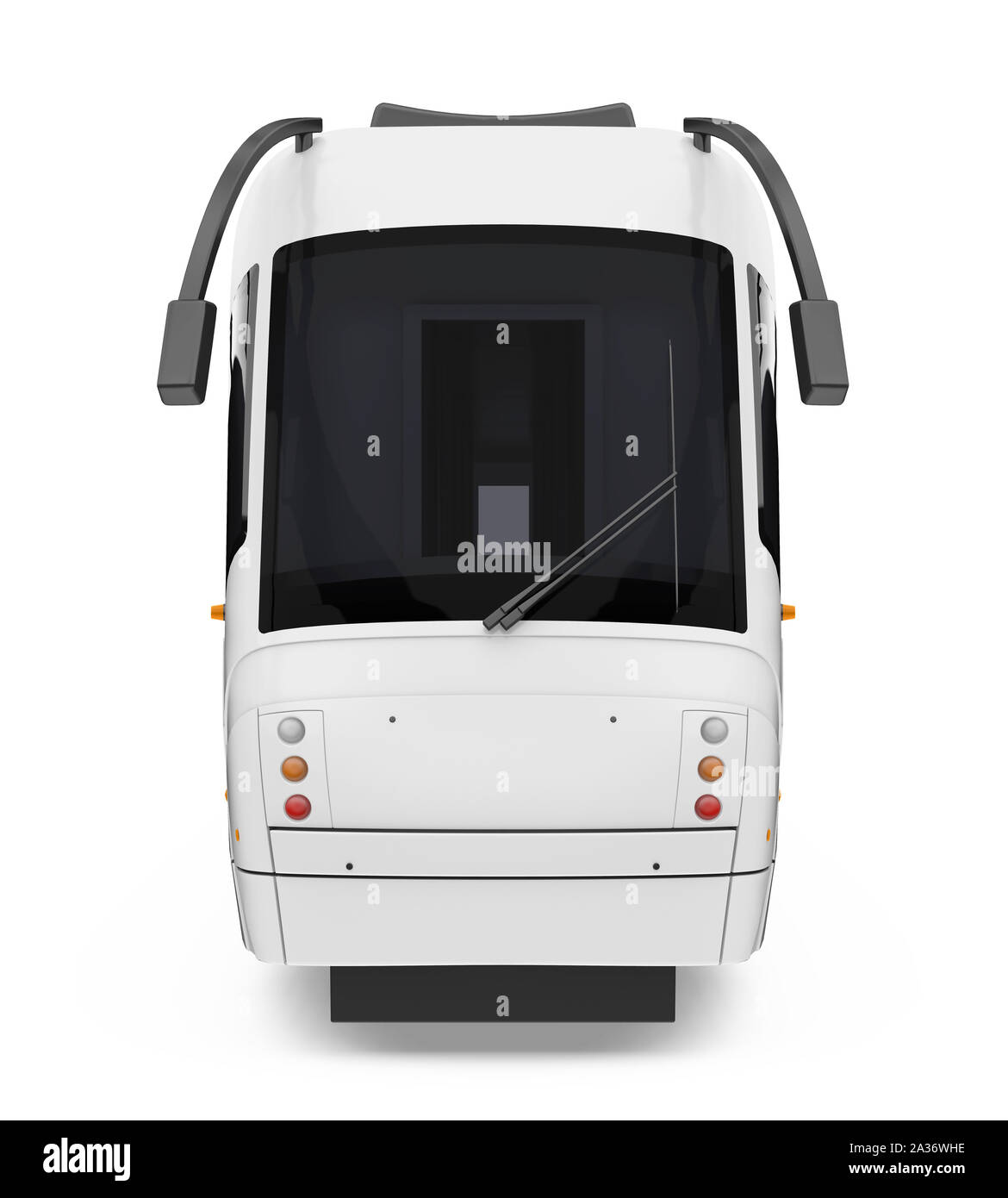 Moderne Straßenbahn isoliert Stockfoto