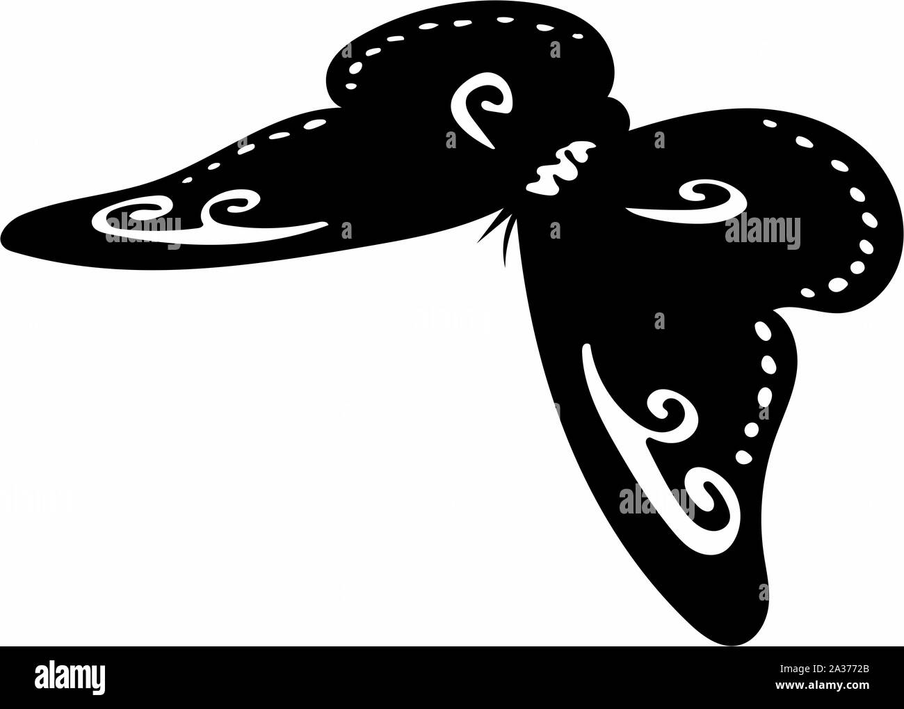 Kunstvoll und verzierten Bild eines Tieres in den Farben schwarz und weiß Optik Stockfoto