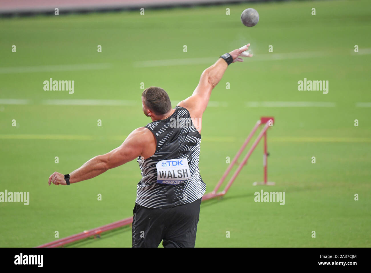 Tomas Walsh (Neuseeland). Kugelstoßen Männer Bronze. IAAF Leichtathletik WM, Doha 2019 Stockfoto