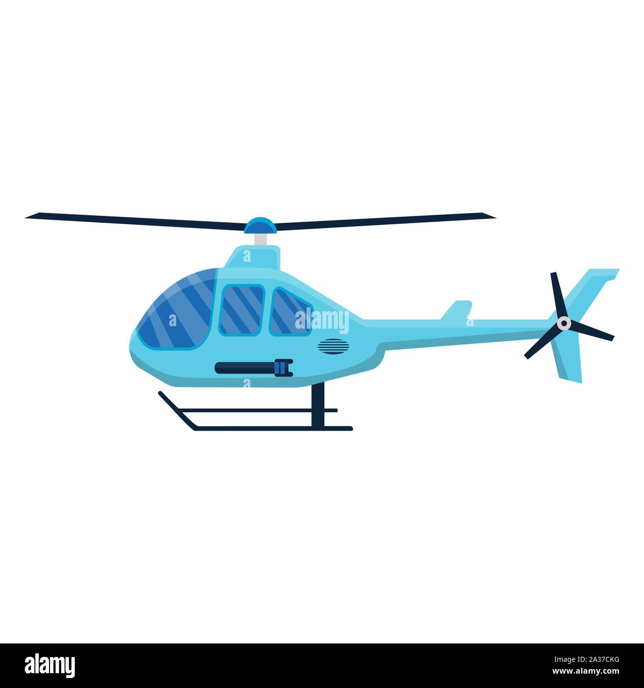 Passagier Hubschrauber Symbol auf weißem Hintergrund, Luftverkehr, Luftfahrtindustrie, Vector Illustration. Stock Vektor